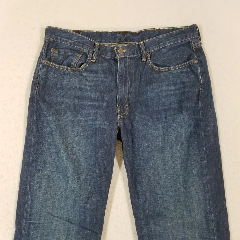 Levi's 514 jeans men's 36x29 relaxed fit straight blue denim pants retro
